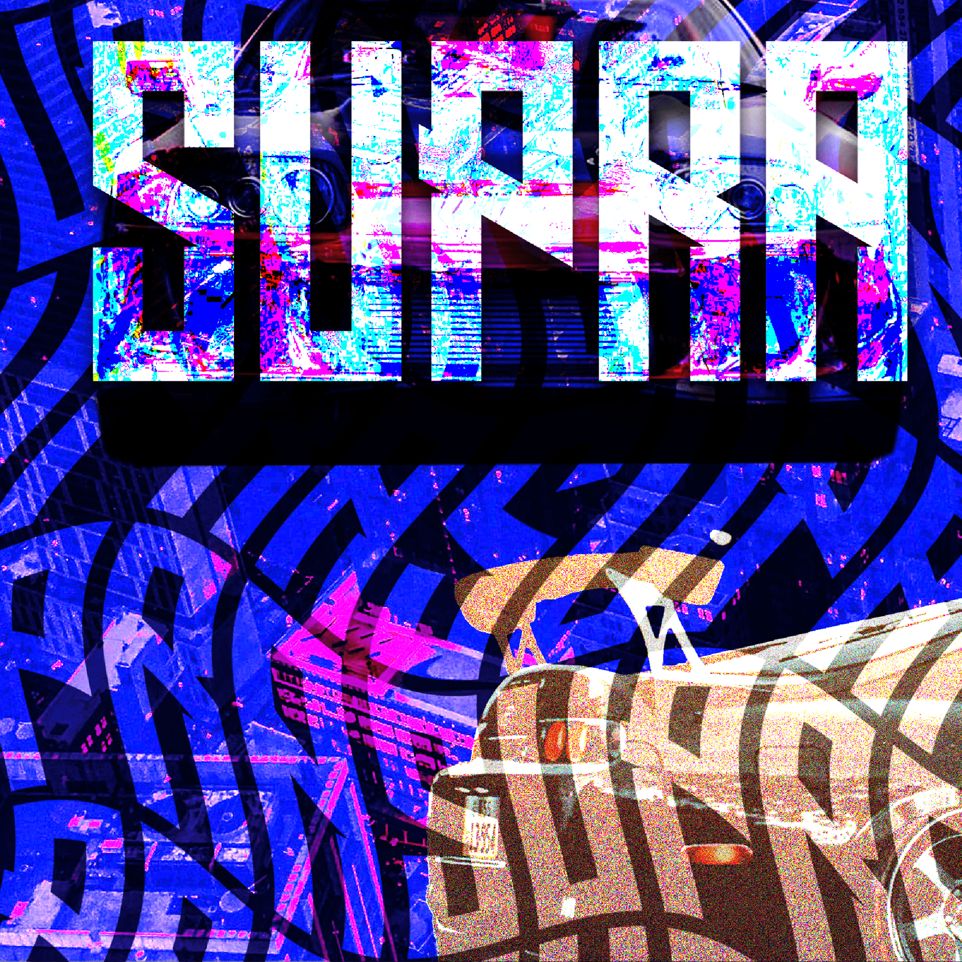 Illustration numérique d'une voiture Supra pour FGM Technologies.