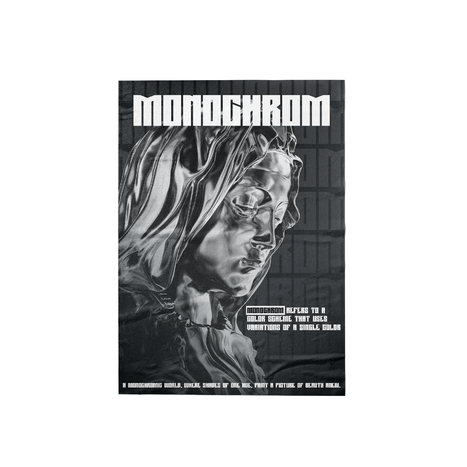 Oeuvre d'art numérique Monochrome en noir et blanc créée par FGM Technologies