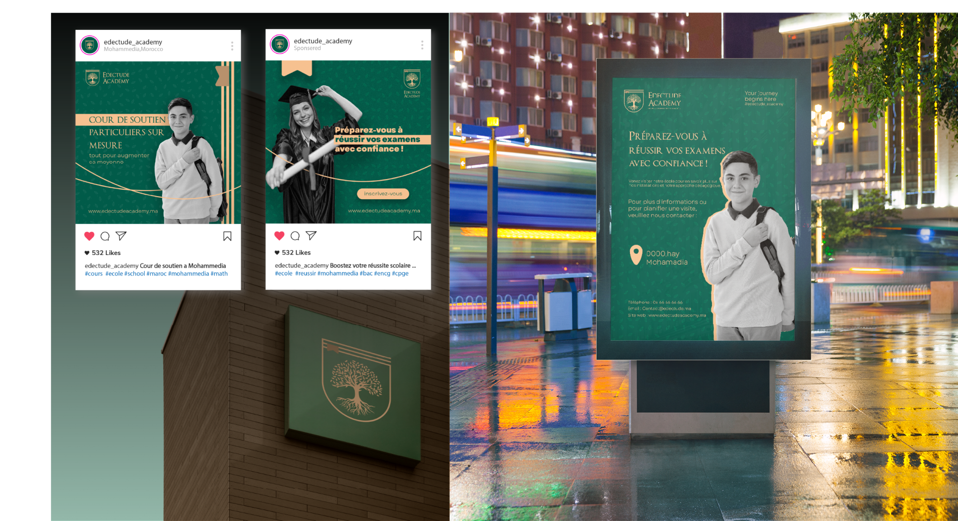 Mockup de la marque Edectude Academy par FGM Technologies